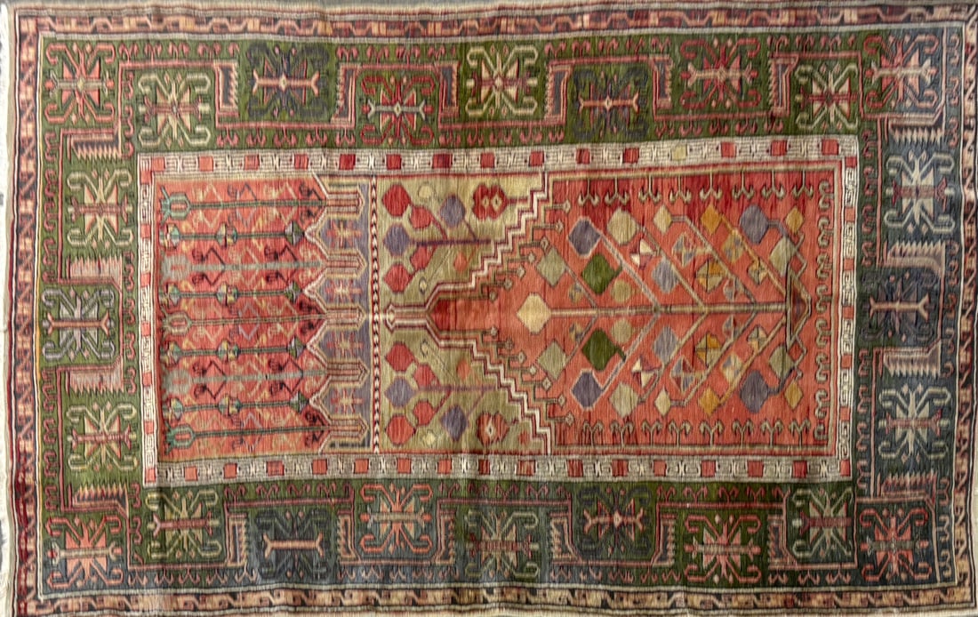Konya-Ladik Area Rug, 4'-6" X 7'-2": Size: 4'-6" X 7'-2" Country of Origin: TUR Color: MLT Border: MLT Advertised Retail Price: $ 2900 Tag No. 11554 Shipping available.