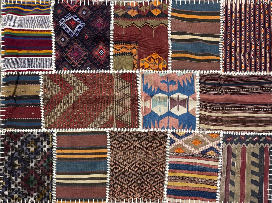 Patchwork-Pa Area Rug, 4'-5" X 6'-1": Size: 4'-5" X 6'-1" Country of Origin: TUR Color: MLT Border: Advertised Retail Price: $ 950 Tag No. 10910 Shipping available.