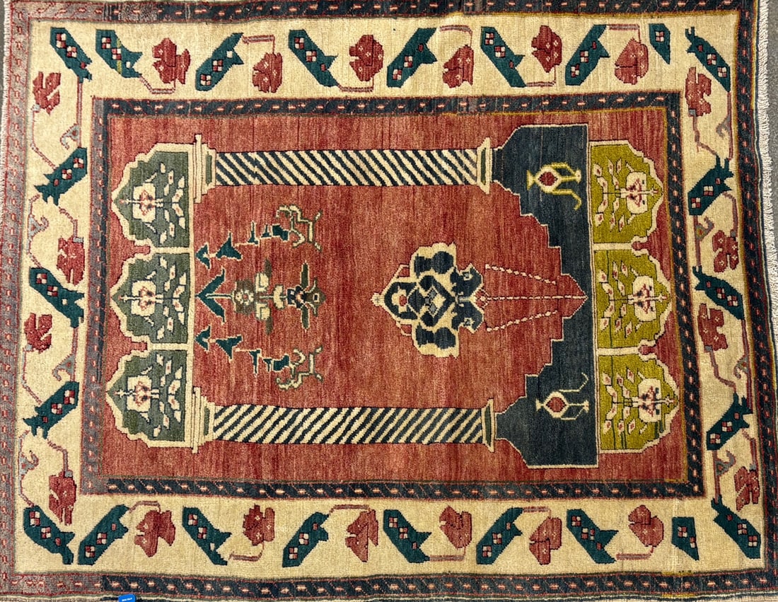 Konya-Prayer Area Rug, 4'-3" X 5'-1" (1 of 4)