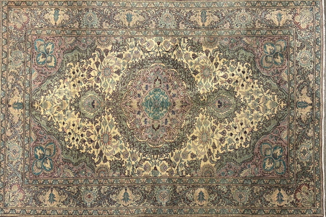 Cappadocia-M Area Rug, 4'-11" X 7'-1": Size: 4'-11" X 7'-1" Country of Origin: TUR Color: CRE Border: MLT Advertised Retail Price: $ 4500 Tag No. 10247 Shipping available.