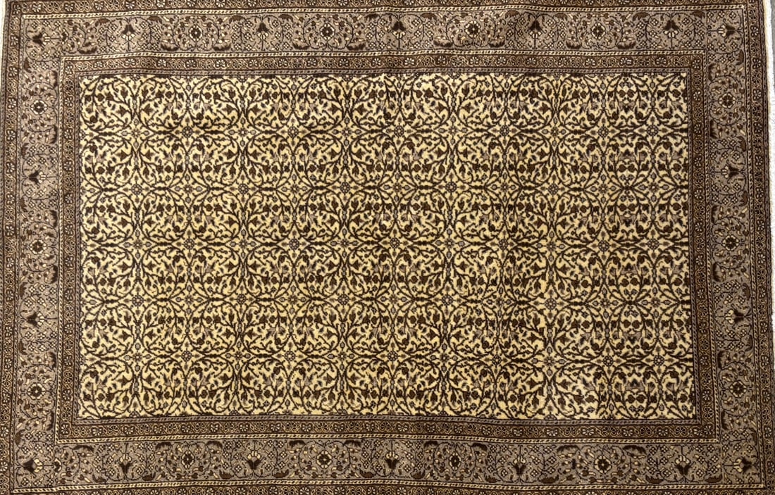 Cappadocia-F Area Rug, 4'-10" X 7'-10": Size: 4'-10" X 7'-10" Country of Origin: TUR Color: IVR Border: TAP Advertised Retail Price: $ 5500 Tag No. 10214 Shipping available.