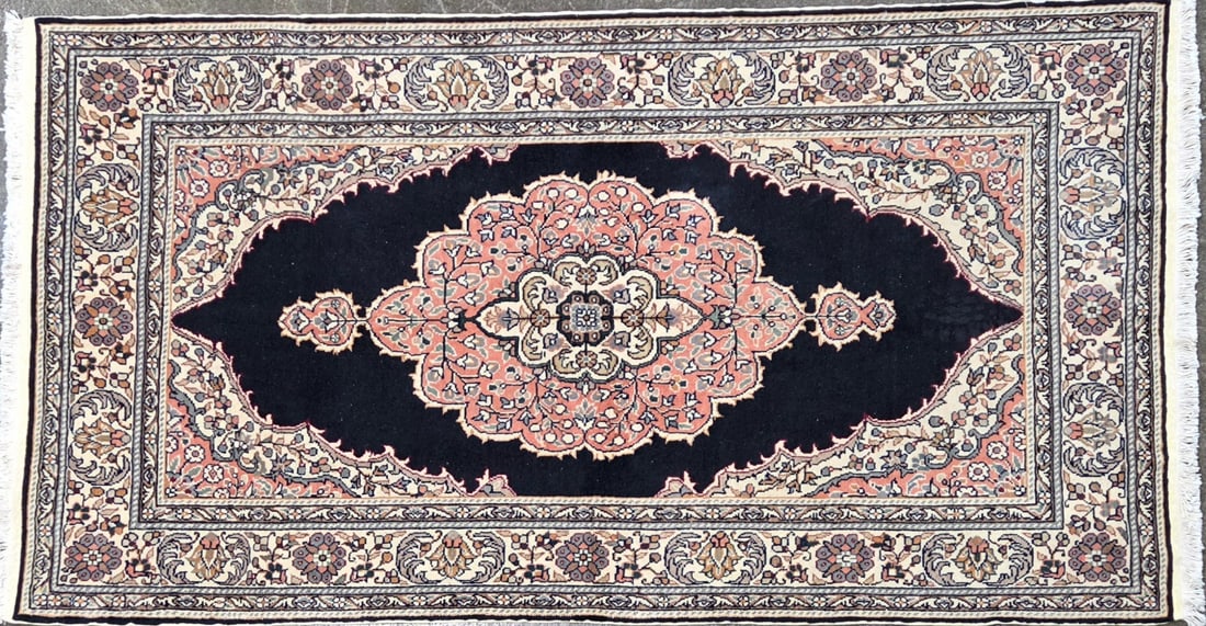 Cappadocia-R Area Rug, 3'-9" X 6'-1": Size: 3'-9" X 6'-1" Country of Origin: TUR Color: DB Border: IVR Advertised Retail Price: $ 3500 Tag No. 10318 Shipping available. 