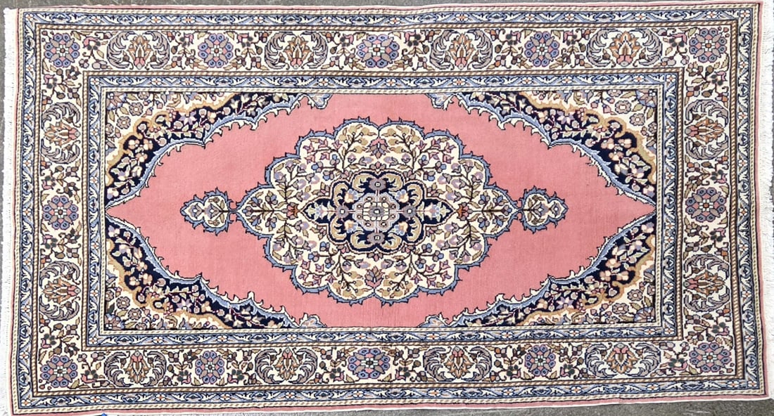 Cappadocia-M Accent Rug, 3'-9" X 5'-9": Size: 3'-9" X 5'-9" Country of Origin: TUR Color: PNK Border: MLT Advertised Retail Price: $ 3500 Tag No. 10292 Shipping available. 