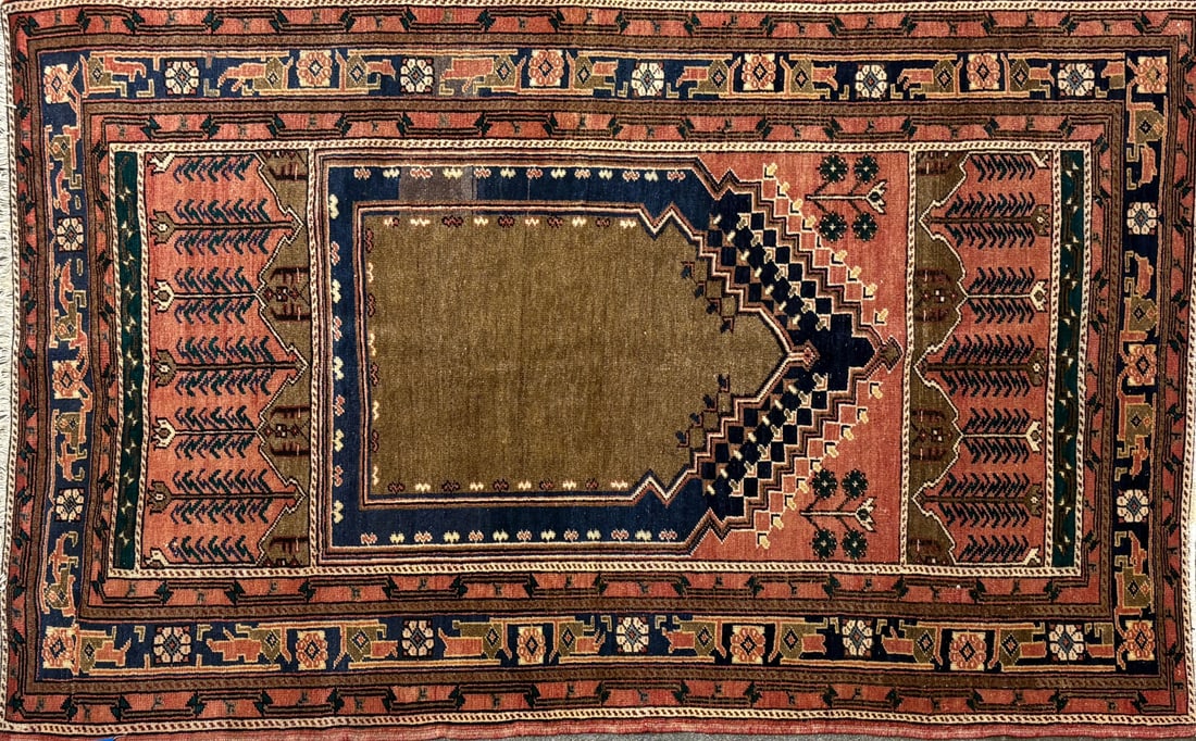 Konya-Prayer Accent Rug, 3'-9" X 5'-11": Size: 3'-9" X 5'-11" Country of Origin: TUR Color: MLT Border: MLT Advertised Retail Price: $ 2220 Tag No. 11571 Shipping available. 
