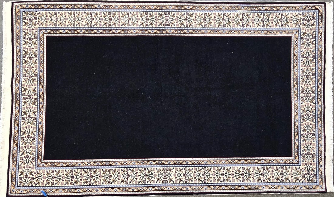 Cappadocia-F Accent Rug, 3'-11" X 5'-10": Size: 3'-11" X 5'-10" Country of Origin: TUR Color: BLC Border: IVR Advertised Retail Price: $ 3500 Tag No. 10294 Shipping available.