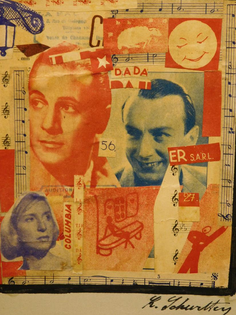 Manner of Kurt Schwitters: Collage on Heavy-weight Grey (1 of 7)