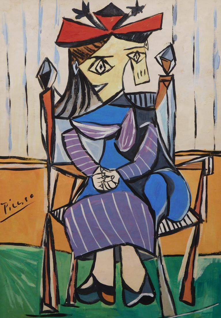 Manner of Pablo Picasso: Seated Woman (1 of 7)