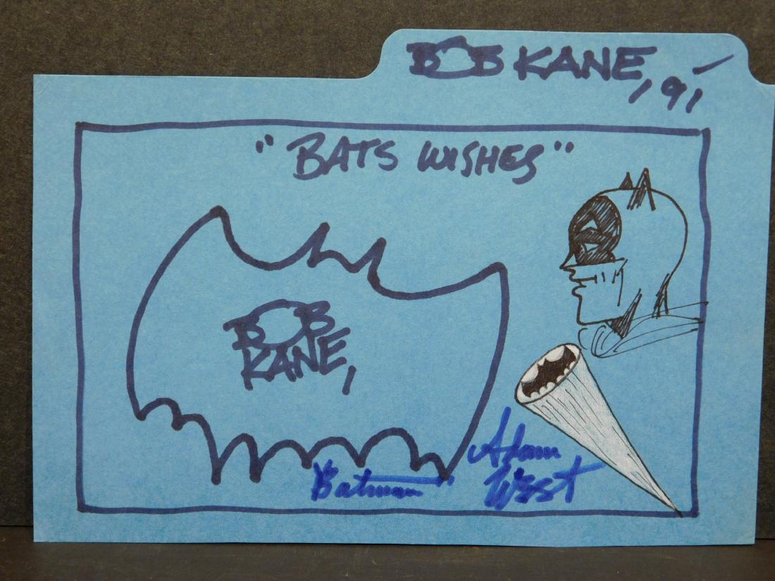 Bob Kane: Bats Wishes, Signed Drawing (1 of 6)