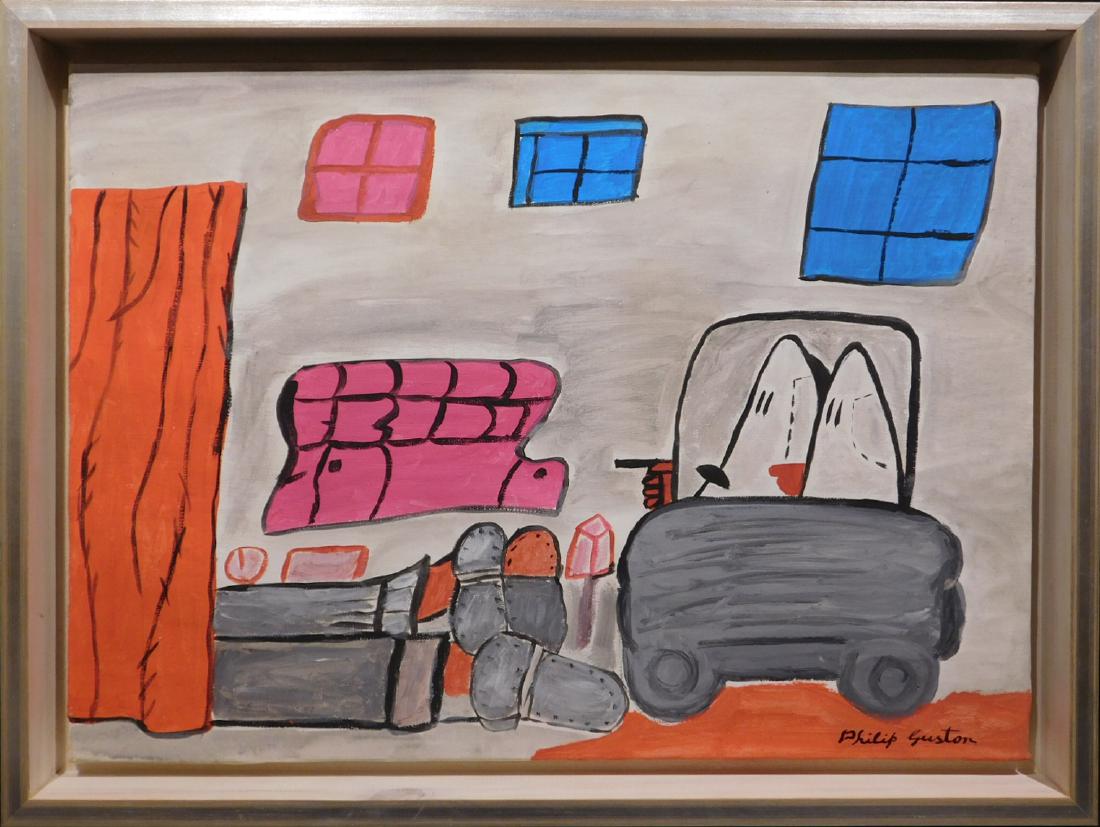 Philip Guston: Untitled: Interior with hooded figures (1 of 9)