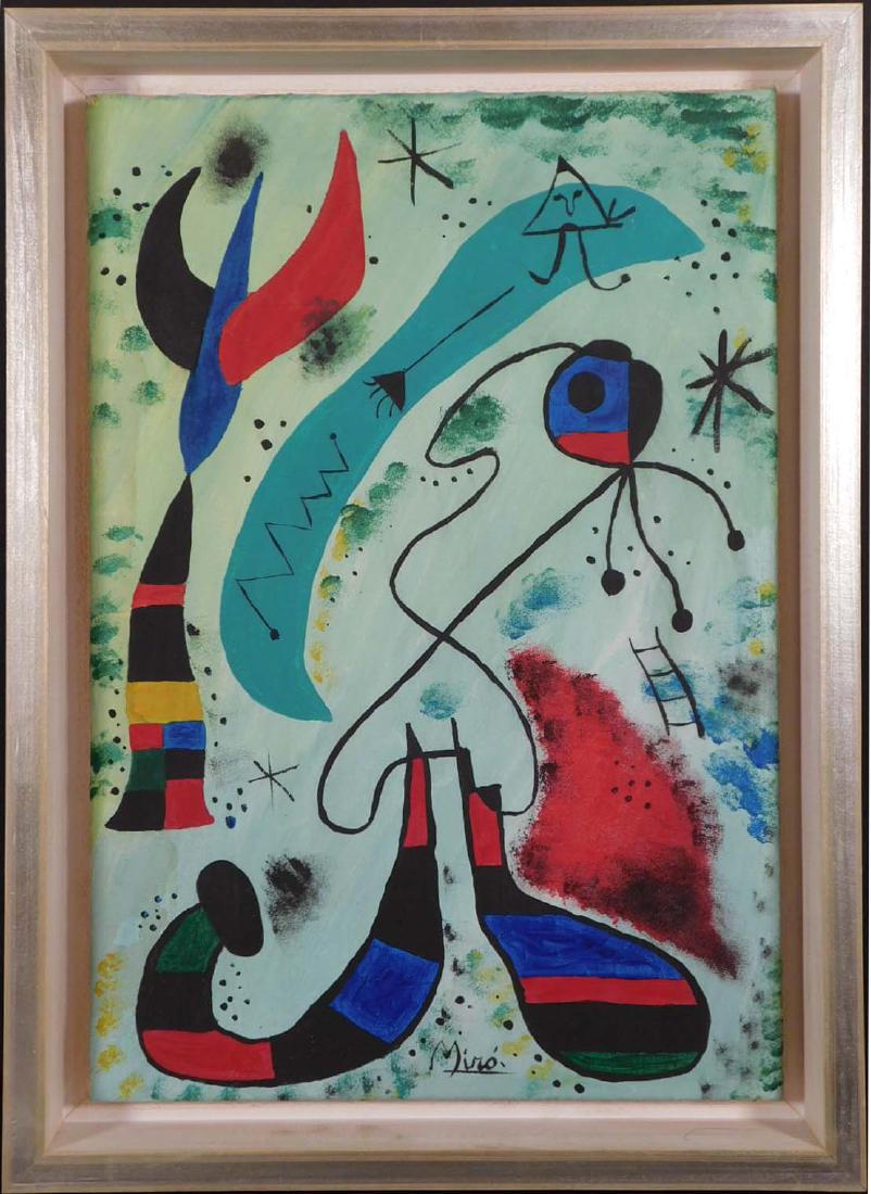 Manner of Joan Miro: Abstract Composition (1 of 9)