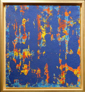 Manner of Clyfford Still: Abstract Painting: Manner of Clyfford Still (American, 1904-1980): Oil on canvas, signed lower right, framed. Very good condition. Clyfford Still was an American painter, and one of the leading figures in the