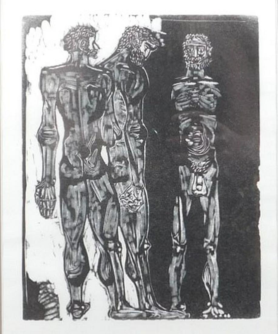Leonard Baskin : Men, Wood Engraving (1 of 9)