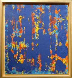 Manner of Clyfford Still: Abstract Painting: Manner of Clyfford Still (American, 1904-1980): Abstract Painting. Oil on canvas, signed lower right, framed. Very good condition. Clyfford Still was an American painter, and one of the leading figure