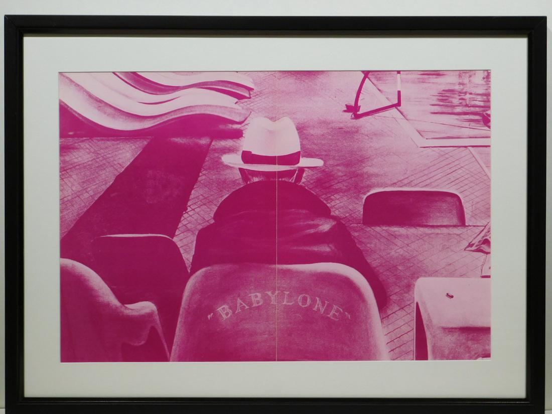 Jacques Monory: Babylon: Jacques Monory (French, 1924-2018): set of three lithographs, unsigned, framed. Jacques Monory was a French painter and filmaker whose work is an allegory of the contemporary world and the inherent vi