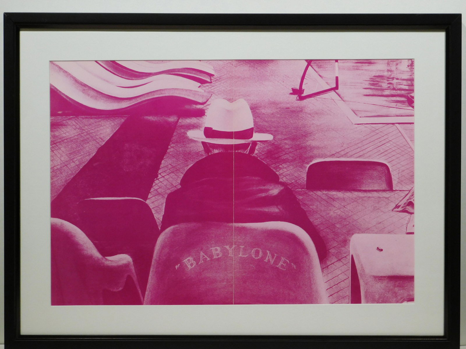 Jacques Monory: Babylon: Jacques Monory (French, 1924-2018): set of three lithographs, unsigned, framed. Jacques Monory was a French painter and filmmaker whose work is an allegory of the contemporary world and the inherent v