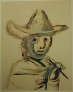 Pablo Picasso (After): The Young Painter 1972,: Pablo Picasso (Spanish, 1881-1973) after: The Young Painter 1972, Lithograph #1820/5000, stamped.Â Picasso was the most dominant and influential artist of the first half of the twentieth century.