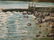 River Scene Antique Oil Painting - 3