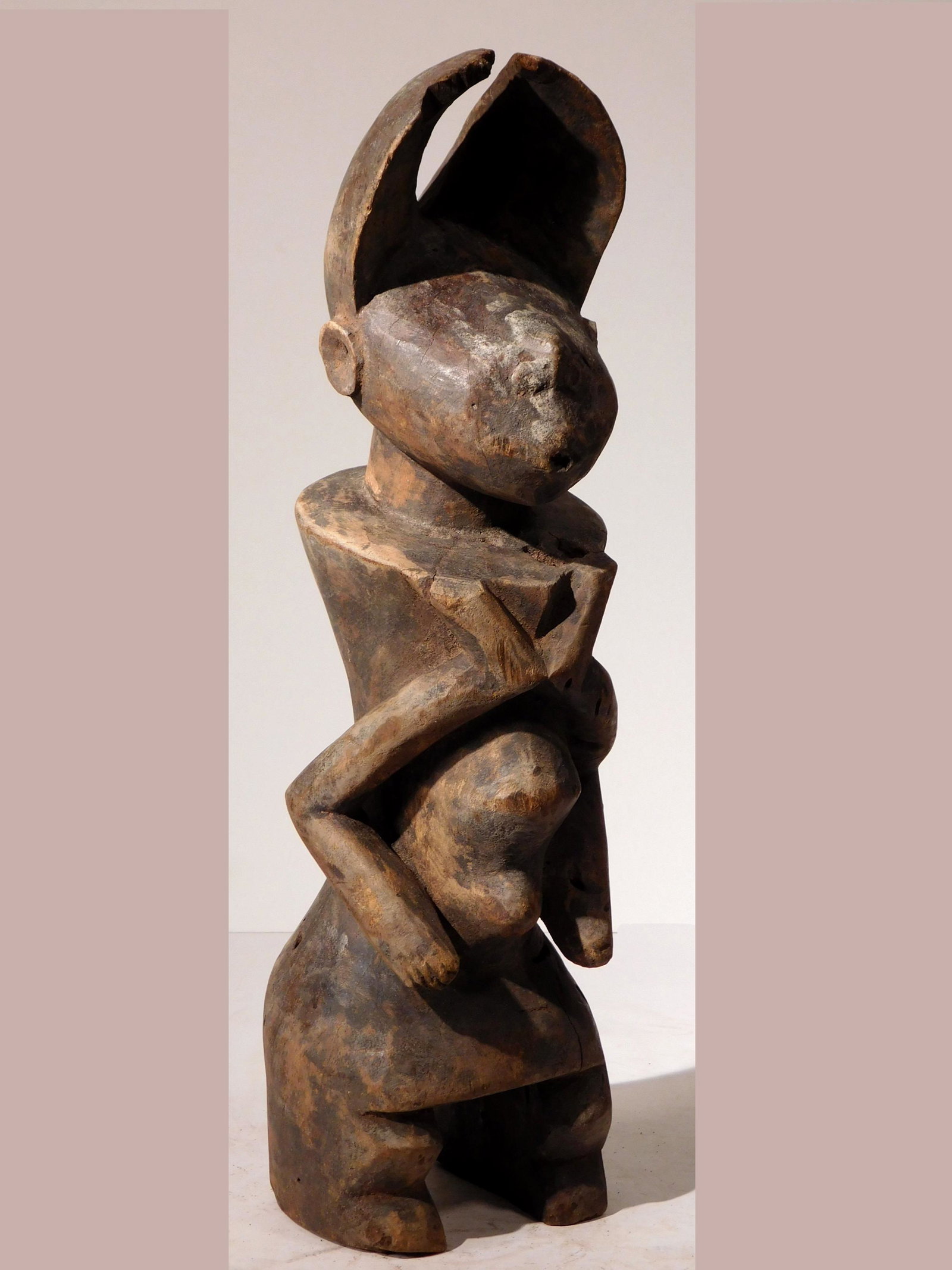 Abstracted Figure, Chamba, Nigeria: African Tribal Art: Chamba People, Nigeria, Abstracted figure, early 20th Century. The specific role of this style of Chamba figures is unknown. They often have a rich patina and a highly abstracted r