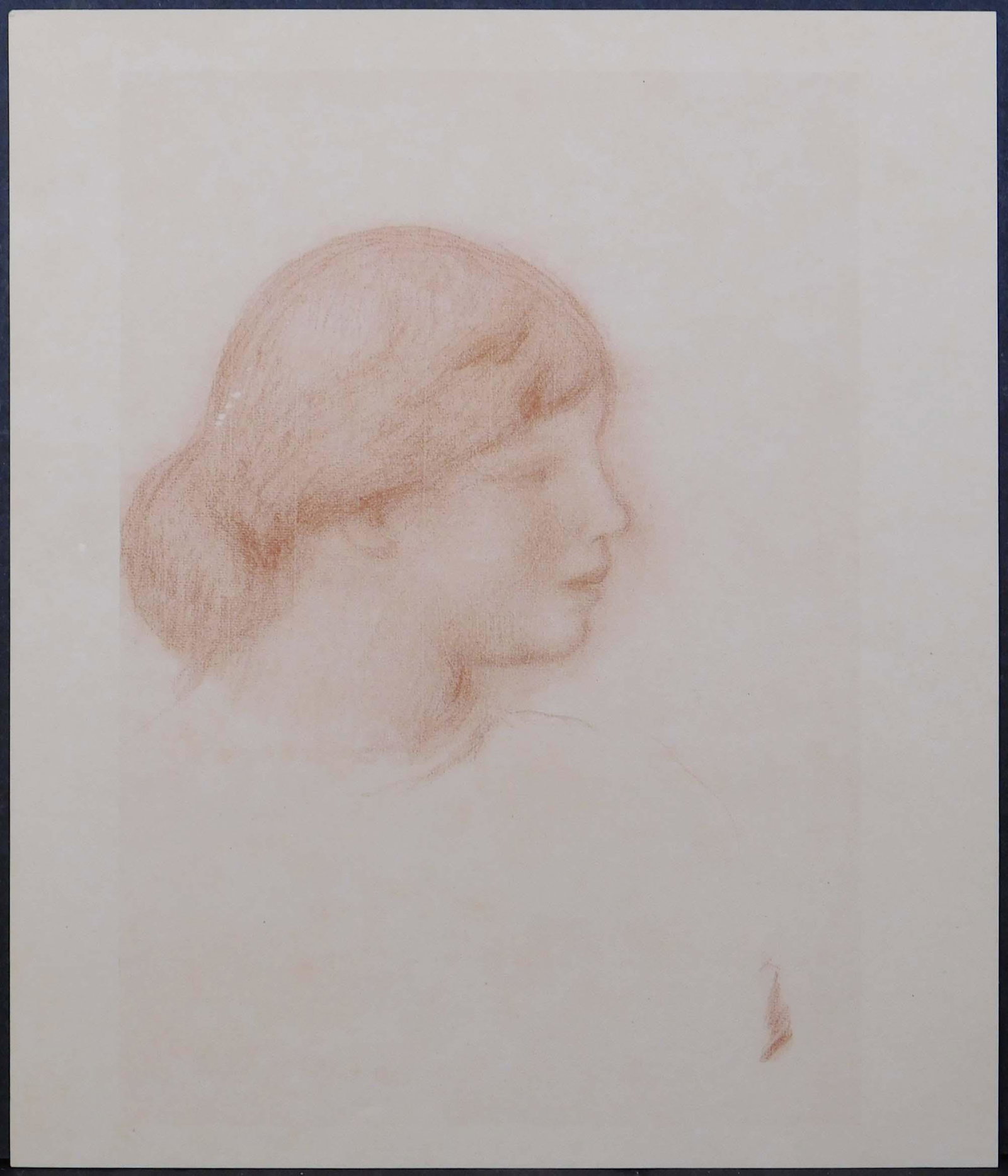 After Auguste Renoir: Vue de Cote de Fille: After Pierre-Auguste Renoir (French, 1841-1919): Vue de Cote de Fille. Limited edition (of 130) gravure print, published in 1928 by Meier Graeffe, Germany. Unsigned, unframed. This item is accompanied