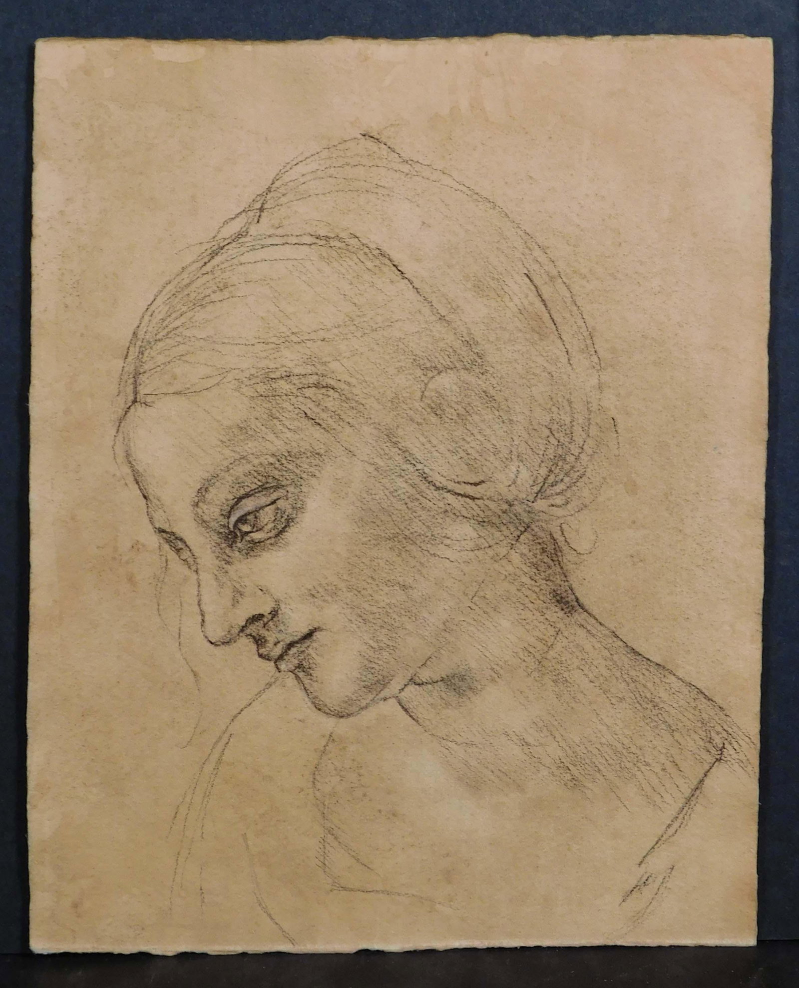 Edgar Degas, Manner of: Portrait: Edgar Degas (French, 1834-1917) Manner of: Portrait. Graphite on cold pressed paper, un signed, unframed. Verso marked with a stamp reading, "Gelerie du Dublin d'art contemporain et Classique." Edgar 