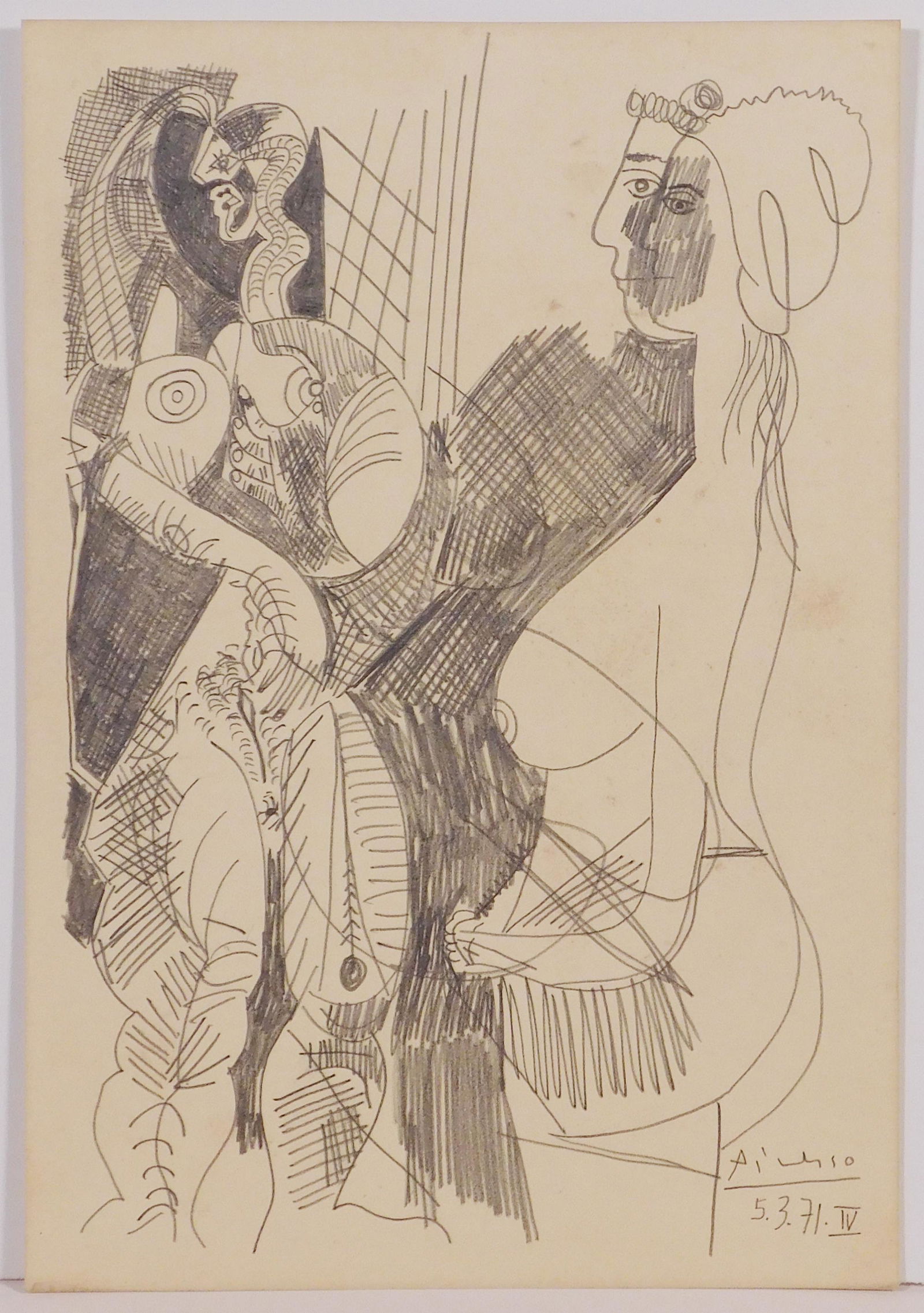Pablo Picasso, Attributed: Deux Femmes Nues (1 of 7)