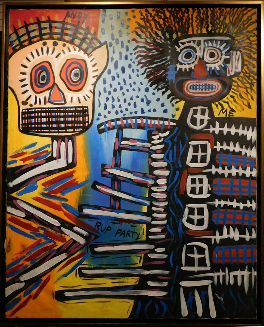 Jean-Michel Basquiat,  Attributed: Me and Andy (1 of 12)