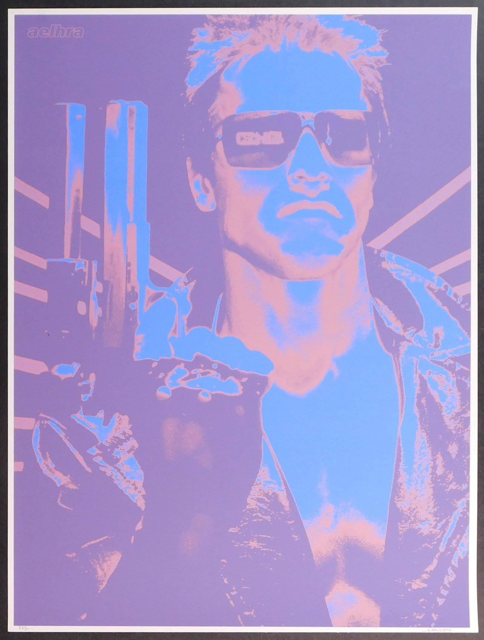 Aelhra: Cameron 30th Night: Aelhra (American, 20th century): Cameron 30th Night, 2014. Screen print on archival paper. Signed and numbered (/30). Signed and numbered screen print. Released by Hero Complex Gallery. Aelhra is a vi
