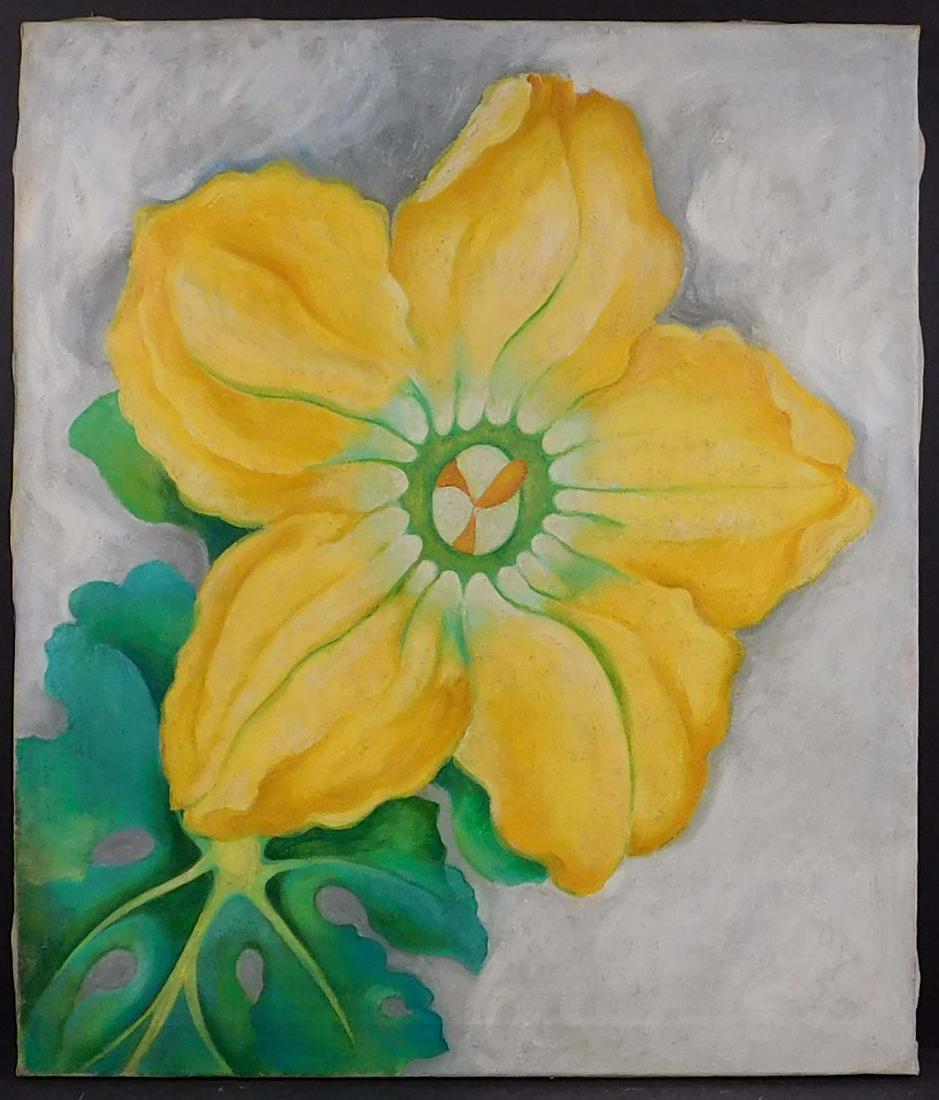Georgia O'Keeffe, Manner of: Squash Blossom (1 of 9)