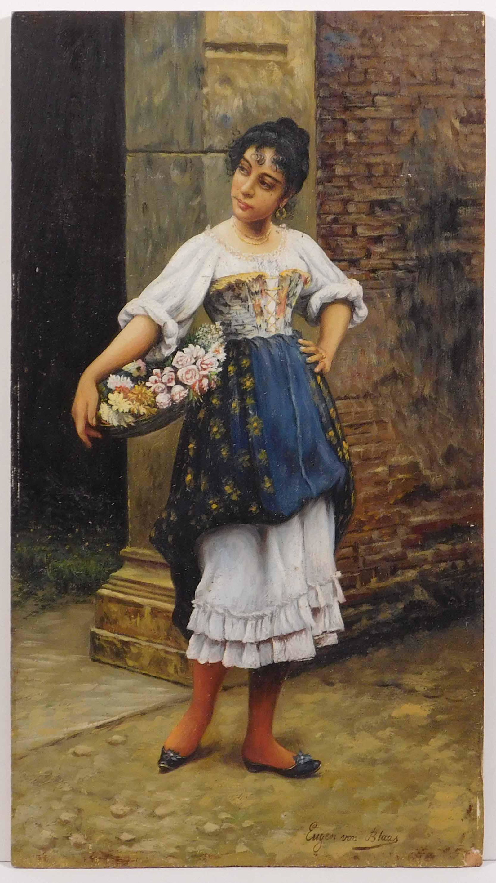Eugene von Blaas,  Manner of: Venetian Flower Seller (1 of 12)