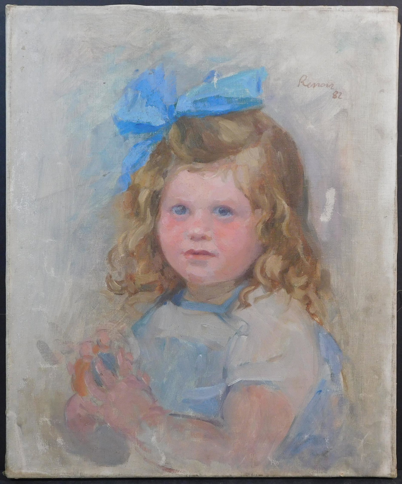 Pierre-Auguste Renoir,  Manner of: Child with a Blue Ribbon (1 of 6)