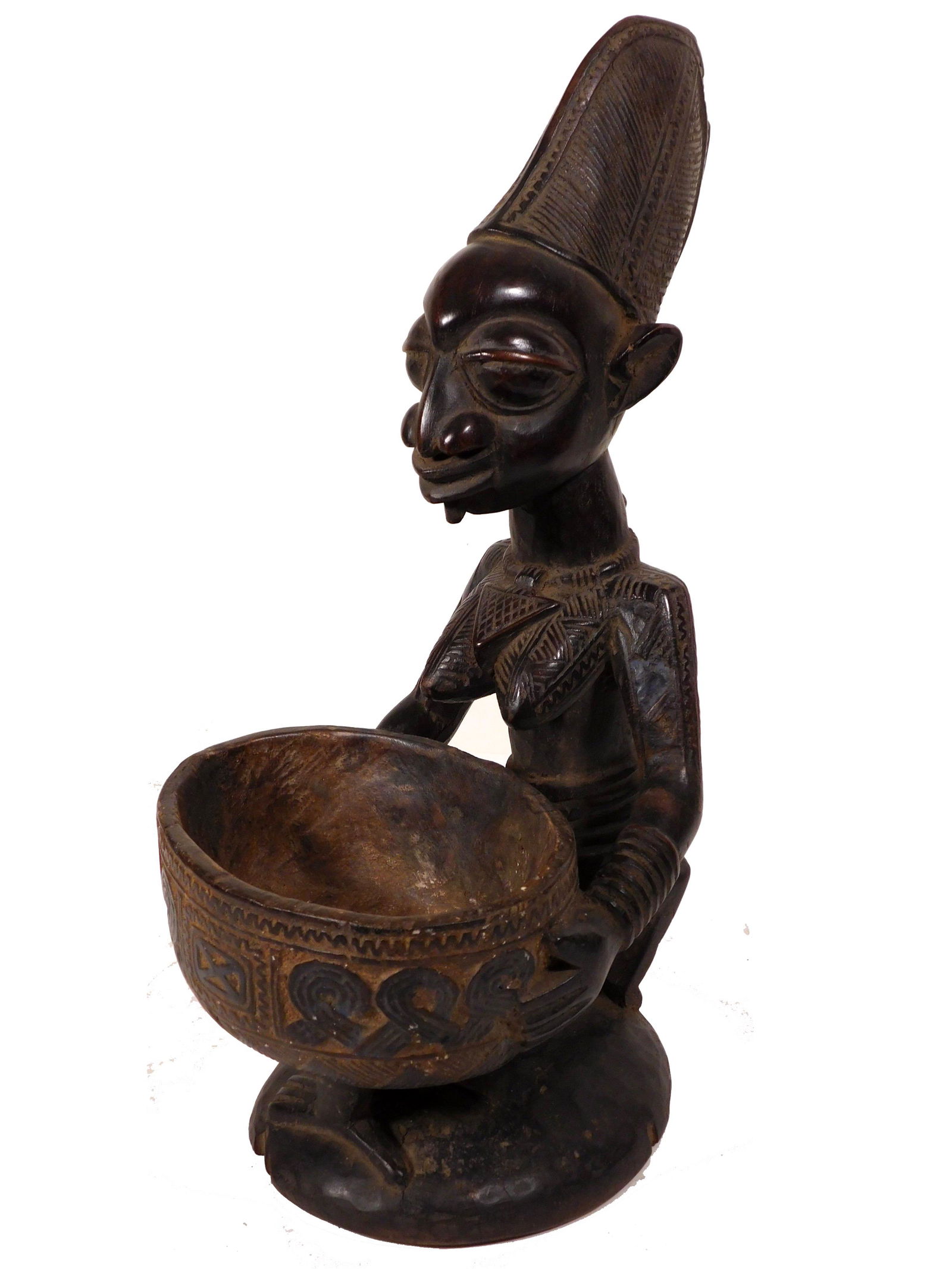Female Shrine Figure with Bowl, Yoruba, Nigeria (1 of 8)