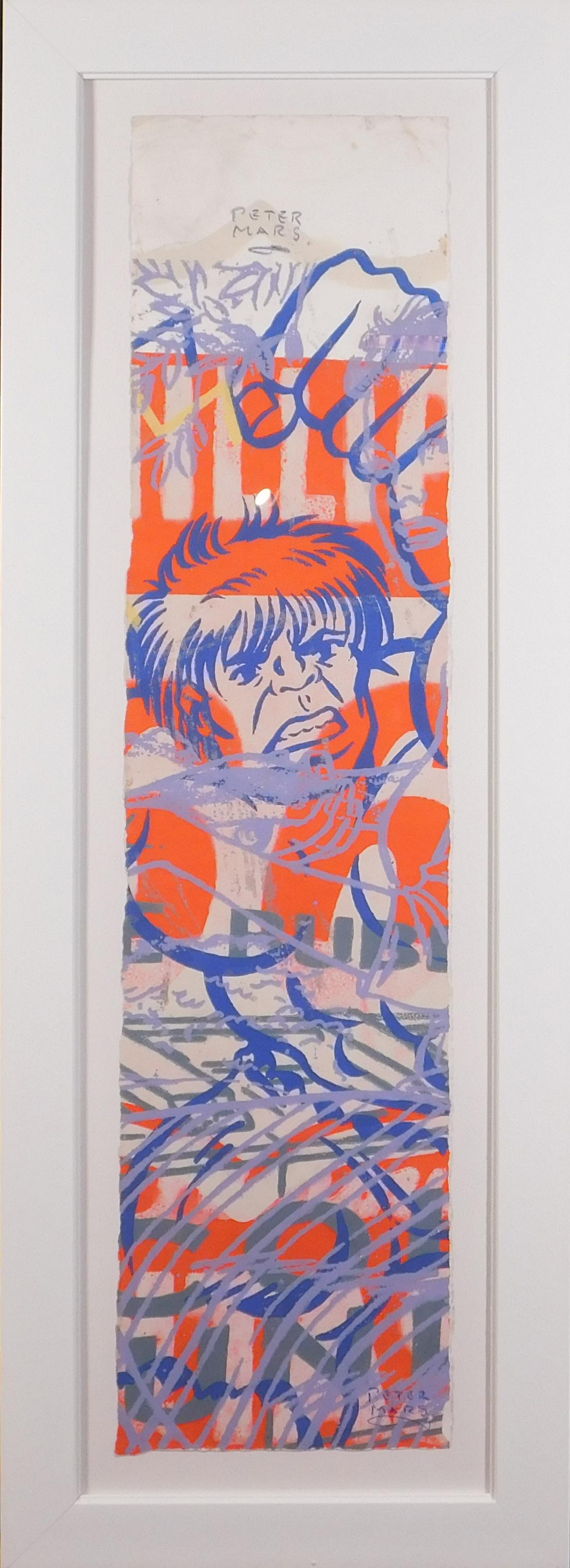 Peter Mars: The Hulk: Peter Mars (American, b 1959): The Hulk (Bruce Banner, Avengers, Marvel). Hand-signed Original hand-pulled serigraph/silkscreen with hand made embellishments on archival paper, signed lower right and