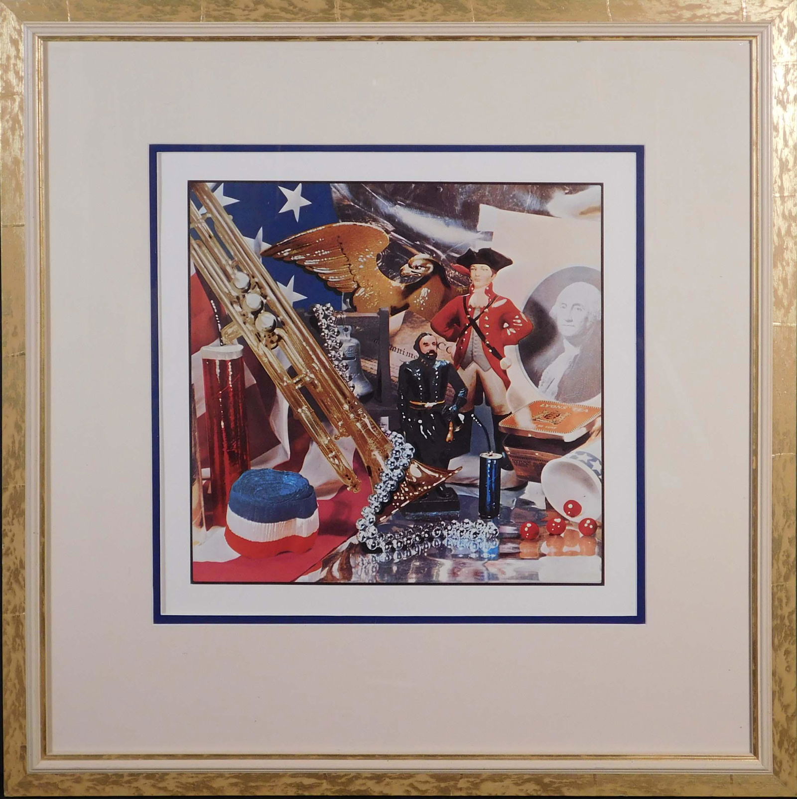 After Audrey Flack: Fourth of July Still Life: Audrey Flack (American, 1931) After: Fourth of July Still Life. 1975. Offset lithograph. A collage of symbols illustrating the American Revolution. From the Kent Bicentennial Portfolio/ Spirit of Inde