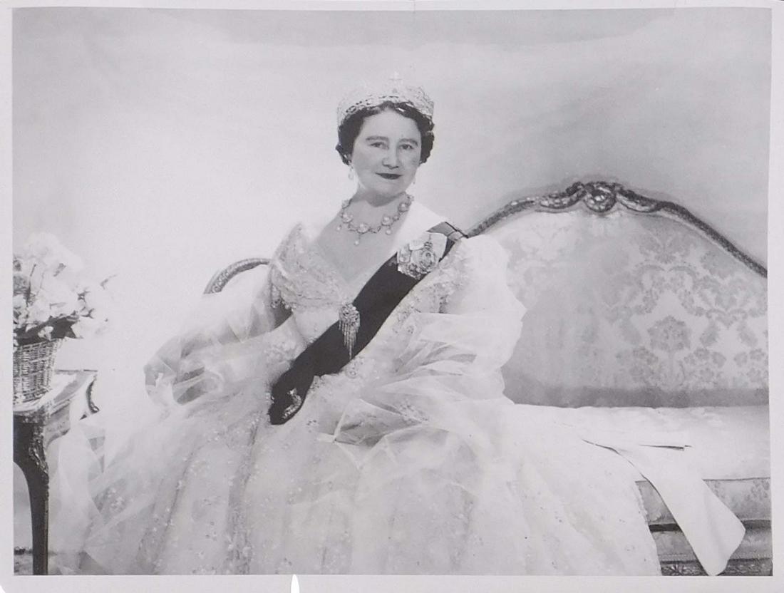 Cecil Beaton: Elizabeth - Queen Mother of England: Cecil Walter Hardy Beaton (British, 1904 - 1980): Elizabeth - Queen Mother of England, 1957. Silver gelatin print. Printed by International News Photos, New York. Photographed in connection with her t