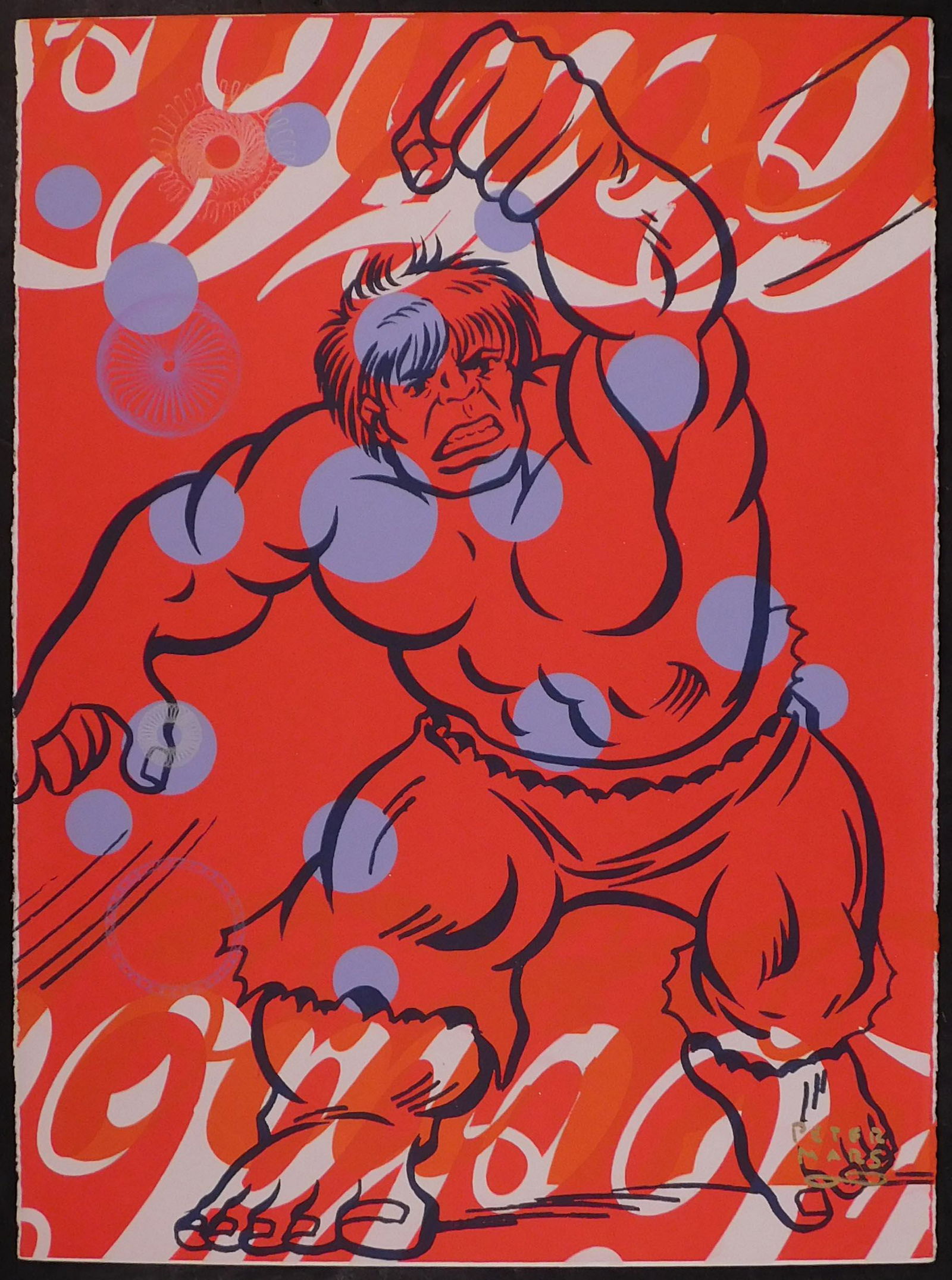 Peter Mars : Fortress of Power (Hulk): Peter Mars (American, b 1959): Fortress of Power. (The Hulk, Bruce Banner, Avengers, Marvel). Hand-signed Original hand-pulled serigraph/silkscreen with hand made embellishments on archival paper, sig