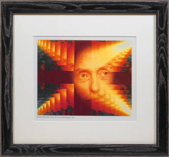 Nam June Paik: Julian Beck: Nam June Paik (Korean,1932-2006): Julian Beck, 1996. Sheet Fed Gravure Print, unsigned, professionally framed. Nam June Paik was a Korean American artist. He worked with a variety of media and is