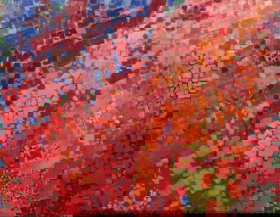 Lynne Drexler, Manner of: Abstract Composition: Lynne Drexler (American, 1928-1999) Manner of: Abstract Composition, 1962. Oil on canvas, signed in oil verso. A member of the second-generation of Abstract Expressionist artists, Drexler created a da
