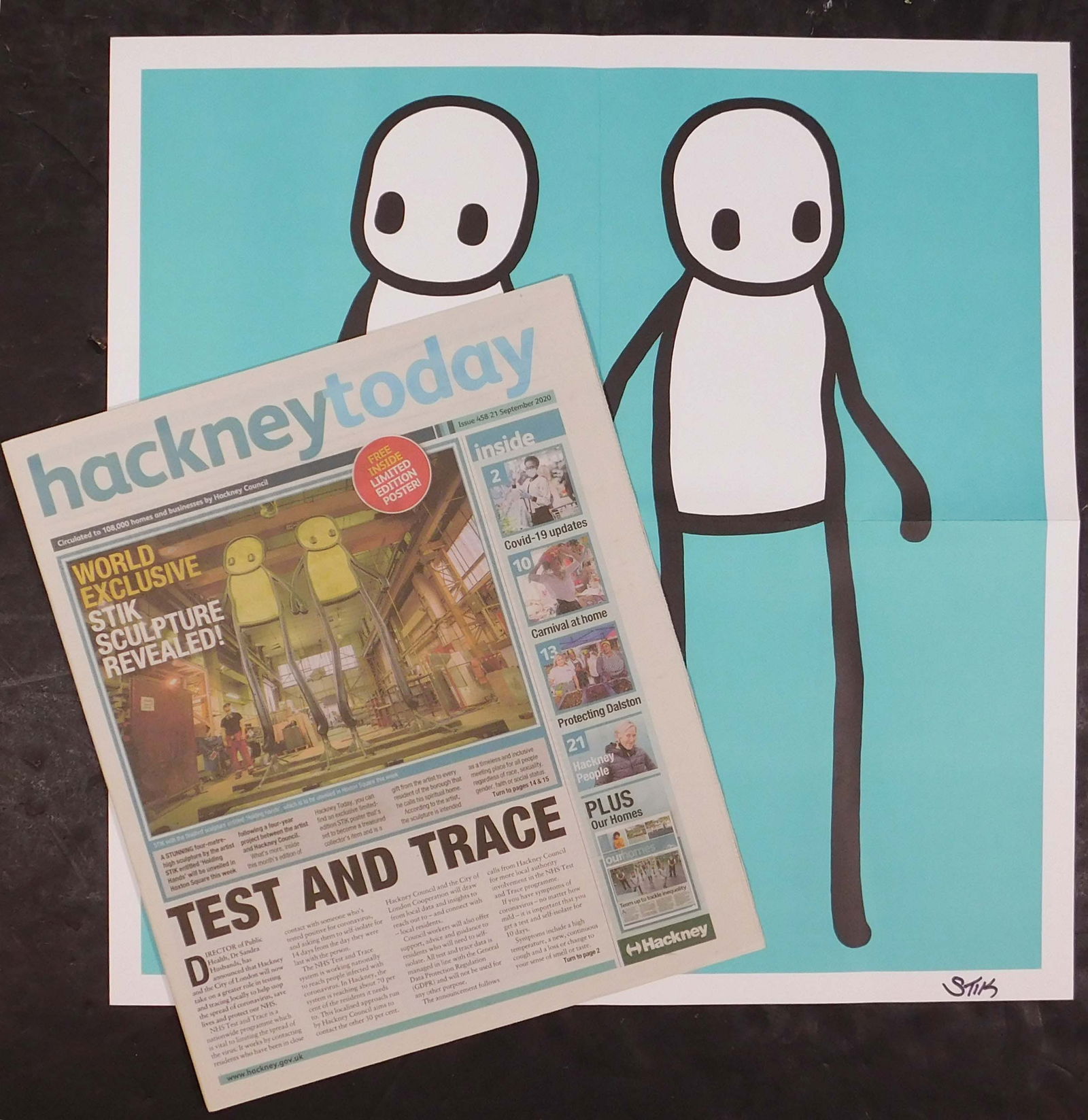 STIK: Hackney Today STICK Poster (Turquoise) (1 of 8)