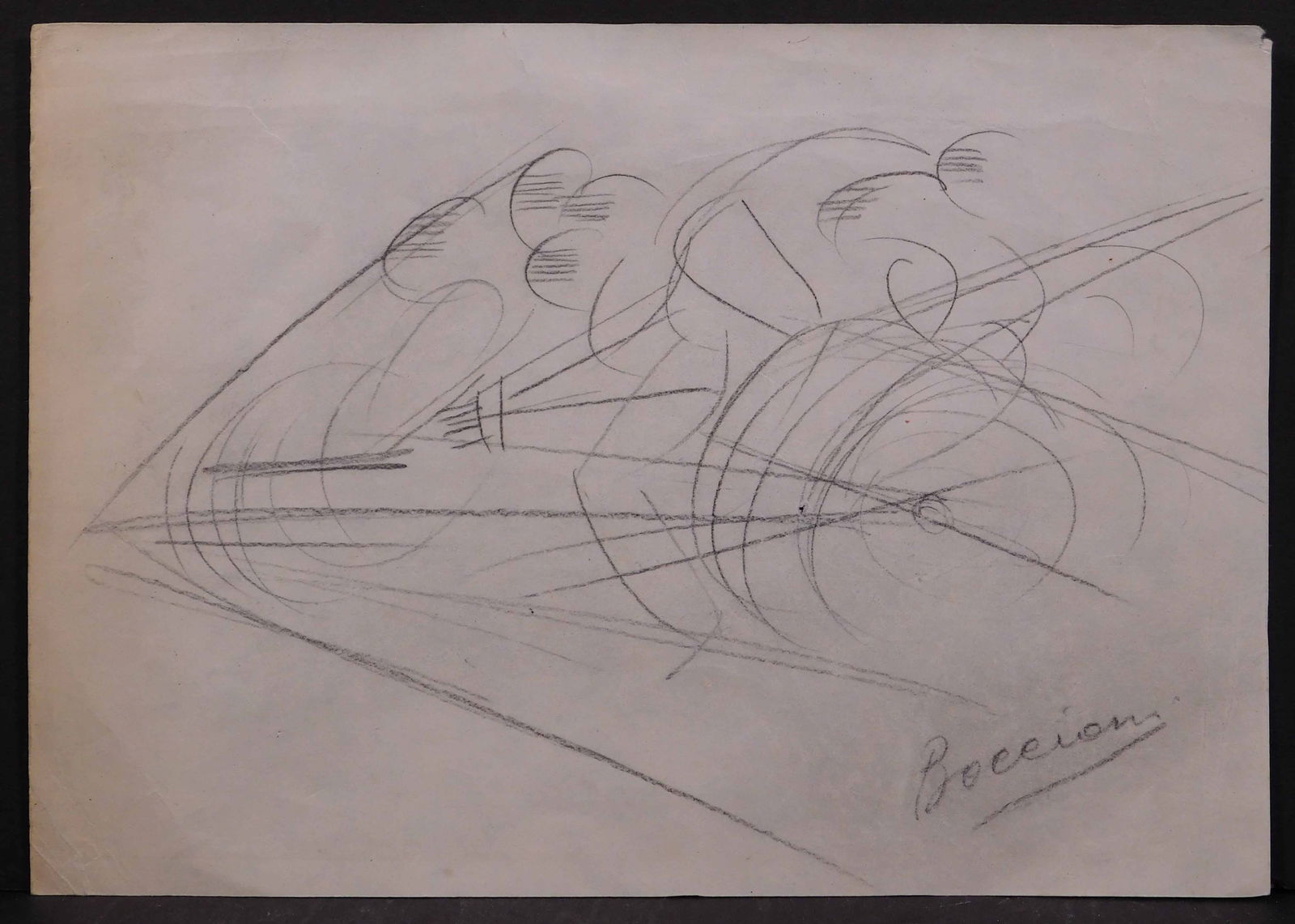 Umberto Boccioni, Attributed: Cyclist (Futurist Composition Sketch) (1 of 8)