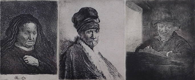 Rembrandt van Rijn: Set of Three Etching Restrikes (1 of 14)