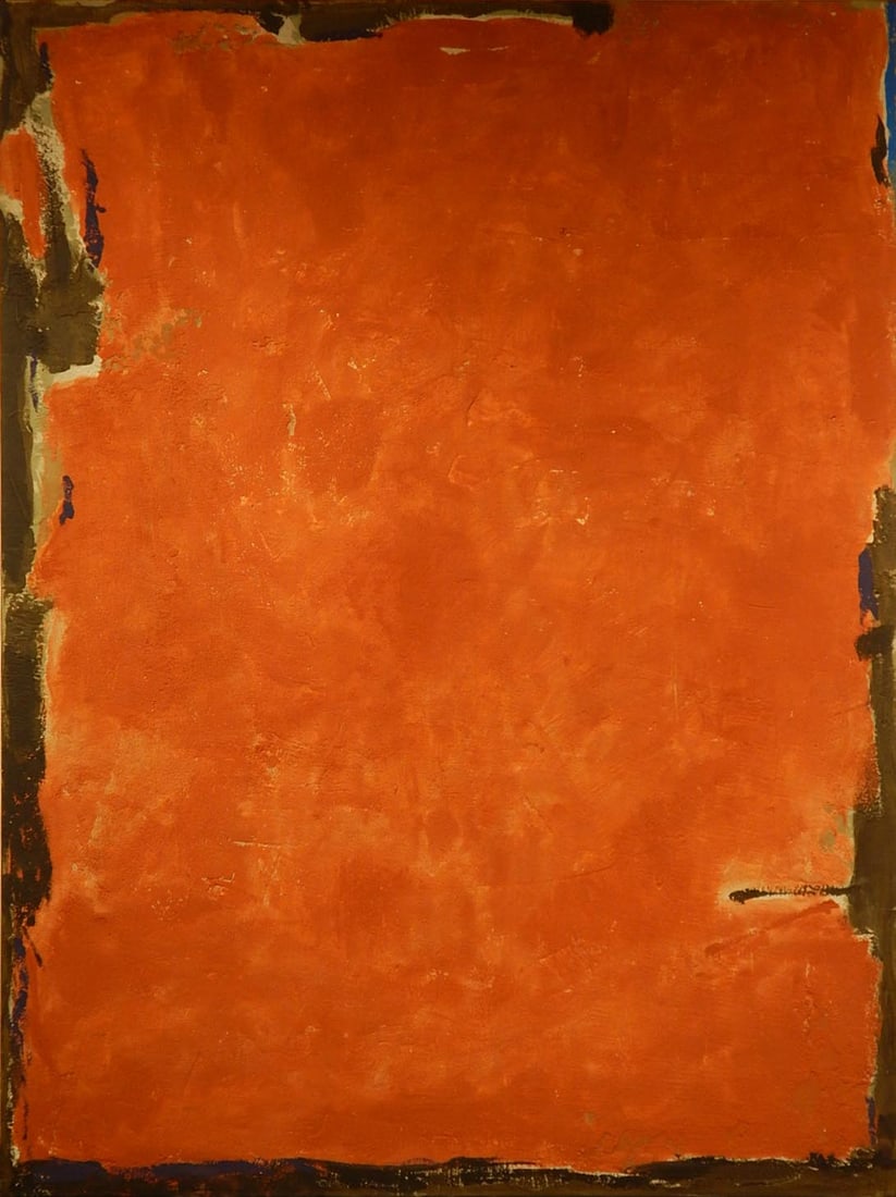 Large Mid Century Modern Abstract Composition in Red (1 of 7)