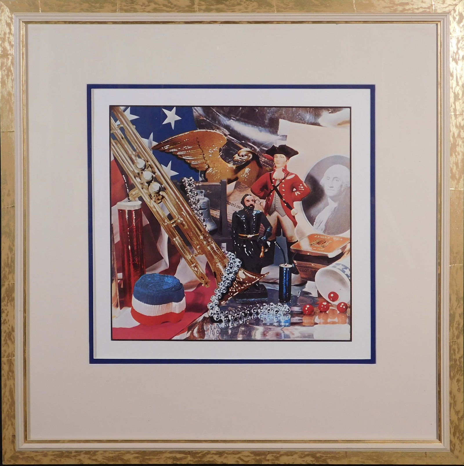 After Audrey Flack: Fourth of July Still Life: Audrey Flack (American, 1931) After: Fourth of July Still Life. 1975. Offset lithograph. A collage of symbols illustrating the American Revolution. From the Kent Bicentennial Portfolio/ Spirit of Inde