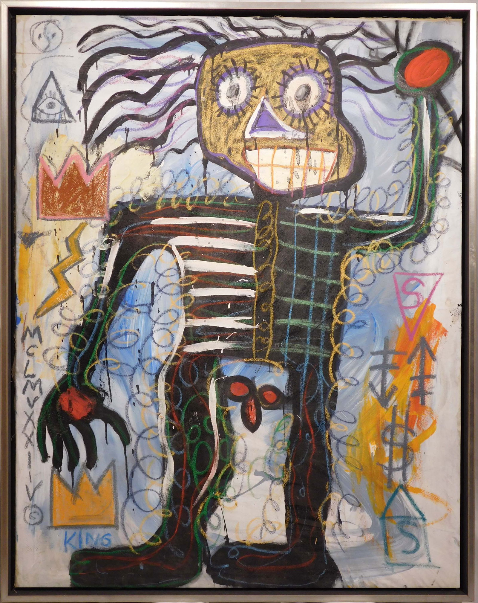 Jean-Michel Basquiat,  Attributed: Skeletal Figure (ME) (1 of 10)