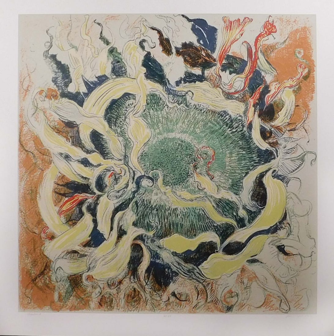 Jimmy Wright: Vagabond: Jimmy Wright (American, 20th Century): Vagabond. Screen print on heavy paper, signed, titled, and numbered in pencil below unframed. The print pictured is a different edition number. 35 x 35 inches wi