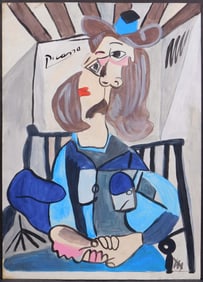 After/Style of Pablo Picasso: Portrait d'une femme assise