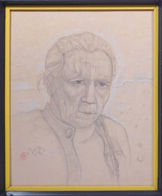 Maynard Dixon, Manner of/ Attributed: Portrait of an Elder