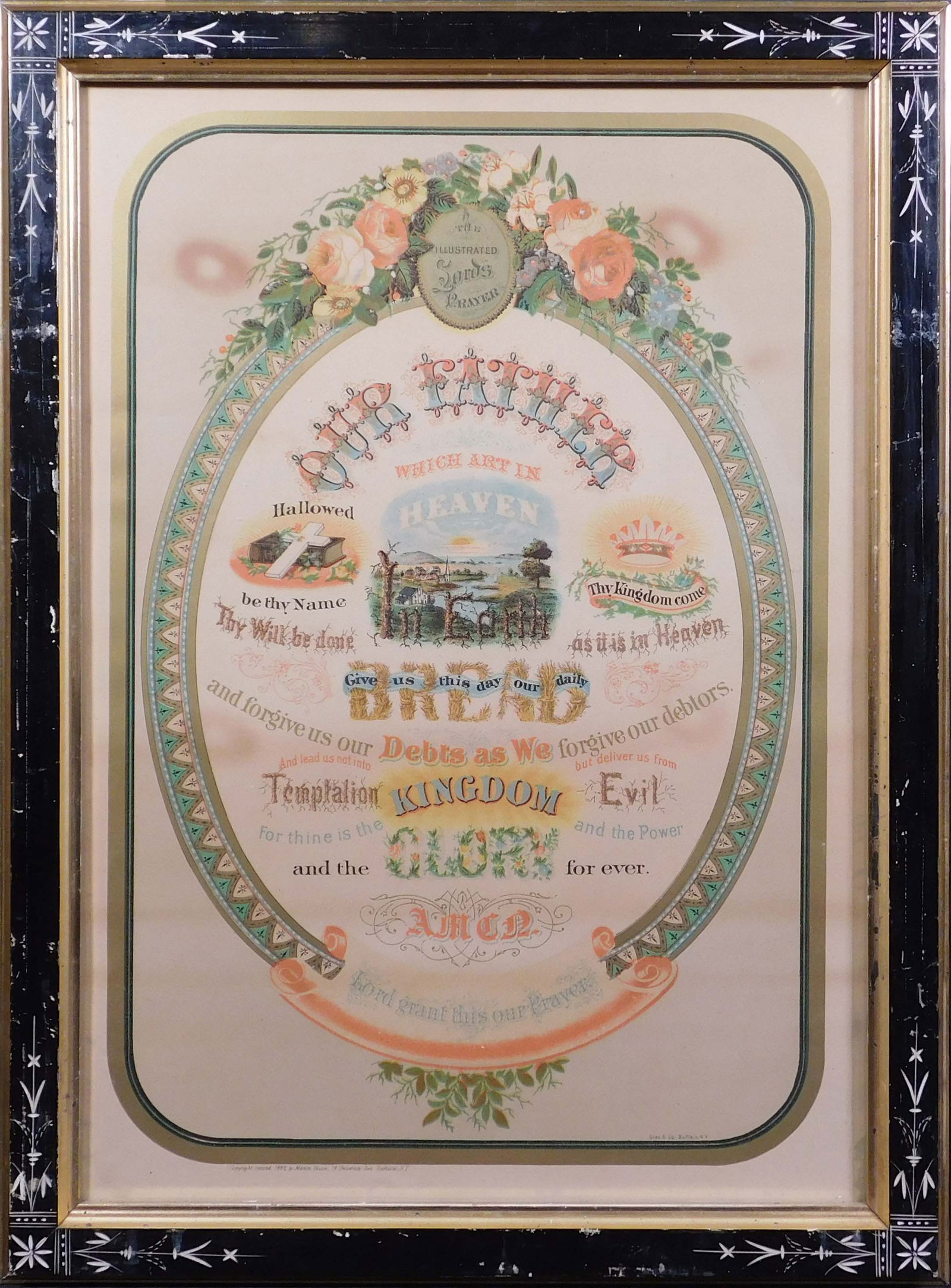 Gies & Co Buffalo NY: The Illustrated Lords Prayer, Copyright 1880 by Martin Yauck (1 of 10)
