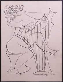 Man Ray, After: Harp Player
