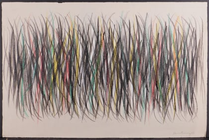 Hans Hartung Manner of: Untitled (Abstract Composition with Vertical Lines)