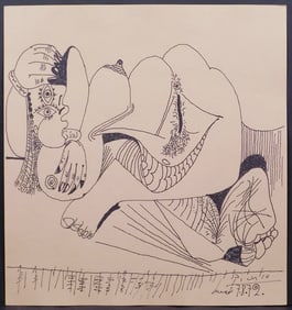 Style of Pablo Picasso:  Reclining Nude Woman
